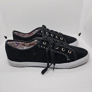 Jack Rogers black suede Carter low top sneakers 10M